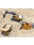 Kumandalı Inşaat Makineleri 3lü Set Kamyon,ekskavatör ve Bulldozer Şarjlı Işıklı Metal Kasa Tam Fonksiyonlu Iş Makineleri 2