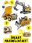 Kumandalı Inşaat Makineleri 3lü Set Kamyon,ekskavatör ve Bulldozer Şarjlı Işıklı Metal Kasa Tam Fonksiyonlu Iş Makineleri 1