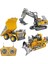 Kumandalı Inşaat Makineleri 3lü Set Kamyon,ekskavatör ve Bulldozer Şarjlı Işıklı Metal Kasa Tam Fonksiyonlu Iş Makineleri 3