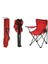 Rejisör Katlanır Kamp Sandalyesi Çantalı Piknik Plaj Balıkçı Kullanımı için Kırmızı 4