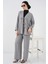 Kadın Keten Kimono Ikili Takım 6727 - Gri 2