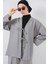 Kadın Keten Kimono Ikili Takım 6727 - Gri 4