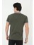 Erkek Yakalı Slim Fit Baskılı T-Shirt - Haki 2