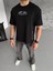 Unisex Baskılı Oversize T-Shirt - Siyah 2