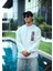 Uzun Kol Bisiklet Yaka Ön ve Arka Baskılı Sweatshirt - Beyaz 1