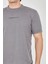 Unisex Jakar Kumaş Slim Fit T-Shirt - Boyalı Gri 3