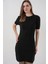 Kadın Kısa Kol Triko Elbise 15950 - Siyah 1