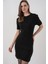 Kadın Kısa Kol Triko Elbise 15950 - Siyah 3