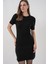 Kadın Kısa Kol Triko Elbise 15950 - Siyah 4