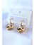 316L Çelik Gold Renk Zirkon Taş Detay Kalp Model Kadın Küpe - TJ-BKP7500 1