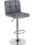 Arkalıklı Bar Taburesi Yüksekliği Ayarlanabilir Gri 44,5 x 38 x 115 cm 2