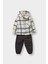 Erkek Bebek 2'li Takım Kareli Twill Kapüşonlu Gömlek Pantolon G3225A525WN 1