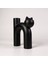 Modern Minimalist Kedi Figürlü Vazo – Siyah Mat Plastik Dekoratif Obje (18 Cm) 2