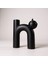 Modern Minimalist Kedi Figürlü Vazo – Siyah Mat Plastik Dekoratif Obje (18 Cm) 3