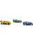 Die Cast Metal 3'lü Yarış Arabaları Yeşil Araçlı 3
