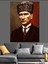 Mustafa Kemal Atatürk Portresi Dekoratif Kanvas - Mdf Ahşap Tablo 1
