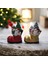 Noel Baba ve Kardan Adam Temalı Taş Tozu Dekoratif Çizme Figürü – Yılbaşı Süsü (2’li Set) 2
