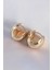 Pirinç Gold Renk Içi Boş Minimal Topçuk Küpe 2