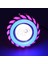 3x 12V Motosiklet Kafası Işık Lambası Projektör Lens Işık LED Angel Devil Eyes Far 30W 1200LM (Pembe ve Mavi) (Yurt Dışından) 3