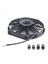 10 Inç 12V 80W 2100RPM Evrensel Düz Siyah Bıçak Elektrikli Soğutma Radyatör Tankı Fan Montaj Kiti (Yurt Dışından) 2