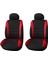 Ön Araba Koltuk Kapakları Ön Hava Yastığı Hazır Spor Kova Koltuk Kapağı 4 Parçalı Set Otomobiller Koltuk Kapakları (Siyah + Kırmızı) (Yurt Dışından) 1