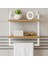 40x20 cm Banyo Rafı Duvara Monte Havluluk 2 Katlı Dekoratif Düzenleyici Organizer Beyaz Metal 2