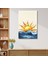 Tekli Dikey Kanvas Tablo Deniz Dalgası ve Güneş 1