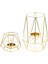 Oturma Odası ve Banyo Dekorasyonları Için 2 Altın Geometrik Metal Tealight Mum Tutucular - Düğün ve Yemek Odası Için Centerpieces Kahve Tarafı Masaları Dekor (Yurt Dışından) 1