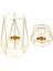 Oturma Odası ve Banyo Dekorasyonları Için 2 Altın Geometrik Metal Tealight Mum Tutucular - Düğün ve Yemek Odası Için Centerpieces Kahve Tarafı Masaları Dekor (Yurt Dışından) 3