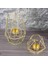 Oturma Odası ve Banyo Dekorasyonları Için 2 Altın Geometrik Metal Tealight Mum Tutucular - Düğün ve Yemek Odası Için Centerpieces Kahve Tarafı Masaları Dekor (Yurt Dışından) 5