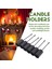 Mum Tutucular Advent Çelenk Mum Çubuklar Advent Çelenk Mum Tutucu Şişli Konik Mumlar 6pcs Siyah (Yurt Dışından) 5