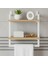 40x20 cm Banyo Rafı Duvara Monte Havluluk 2 Katlı Dekoratif Düzenleyici Organizer Beyaz Metal 2
