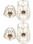 Oturma Odası ve Banyo Dekorasyonları Için 4 Altın Geometrik Metal Tealight Mum Tutucu Seti - Centerpieces (Yurt Dışından) 1