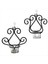 Ferforje Duvar Asma Mum Tutucu Ev Dekoru Siyah Şamdanlar Mum Sconce Duvar Sconces Mum Stand (Yurt Dışından) 2