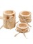 3pcs Romantik Parti Zanaat Candlestick Ahşap Mum Tutucu Set Halat Hediye Ofis Atmosfer ile Ev Dekoru (Yurt Dışından) 1