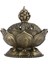 Lotus Tütsü Duman Koni Aroma Brülör Tutucu Soba Backflow Sansürü Dekor-Bronz (Yurt Dışından) 2