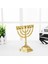 2x Altın Yahudi Menorah Mum Sahibi Dinler Şamla Hanukkah Şamdanlar 7 Şube Menorah -L (Yurt Dışından) 4