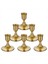6pcs Pirinç Altın Konik Mum Tutucular Akşam Yemeği Odası Masası Merkezi Veya Mantel Için Vintage Metal Şamdan Tutucular (Yurt Dışından) 1