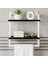 40x20 cm Banyo Rafı Duvara Monte Havluluk 2 Katlı Dekoratif Düzenleyici Organizer Beyaz Metal 2