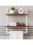 40x20 cm Banyo Rafı Duvara Monte Havluluk 2 Katlı Dekoratif Düzenleyici Organizer Beyaz Metal 2