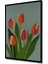 Renkli Lale Çiçekleri Yağlı Boya Görünümlü Ahşap Dekoratif Tablo Dikdörtgen Tablo 5