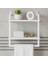 40x20 cm Banyo Rafı Duvara Monte Havluluk 2 Katlı Dekoratif Düzenleyici Organizer Beyaz Metal 2