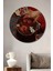 Nar ve Zarafet Yağlı Boya Görünümlü Ahşap Dekoratif Tablo Yuvarlak Tablo 1