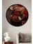 Nar ve Zarafet Yağlı Boya Görünümlü Ahşap Dekoratif Tablo Yuvarlak Tablo 2