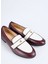 Bej - Bordo Kadın Loafer Z10122 5