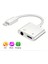 2'si 1'Arada iphone Lightning To 3.5mm Kulaklık Adaptörü 2'si 1 Arada Ses ve Şarj Adaptörü Kablosu Dönüştürücü Çevirici Sağlam Orjinal 1