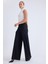 Beli Lastikli Pileli Geniş Paça Pantolon 3
