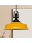 Sarı Asaletli Tekli Avize Siyah Başlık Retro Sarkıt Lamba Restoran Cafe Salon Avizeleri 1