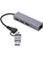 GA87 USB 3.0 ve Type-C To 3x USB 3.0 Lan Hub Adaptör RJ45 Ethernet 1000MBPS 1