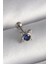 316L Çelik Gümüş Renk Mavi Zirkon Taşlı Tragus Piercing 1